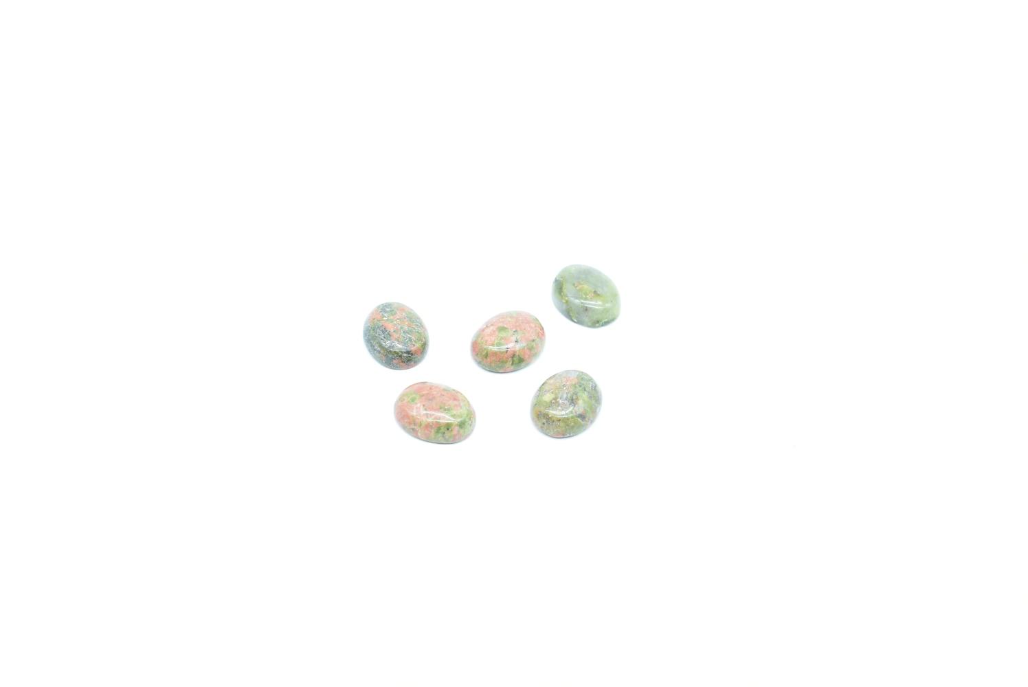 Cabochon di Unakite ovale 10x8 mm