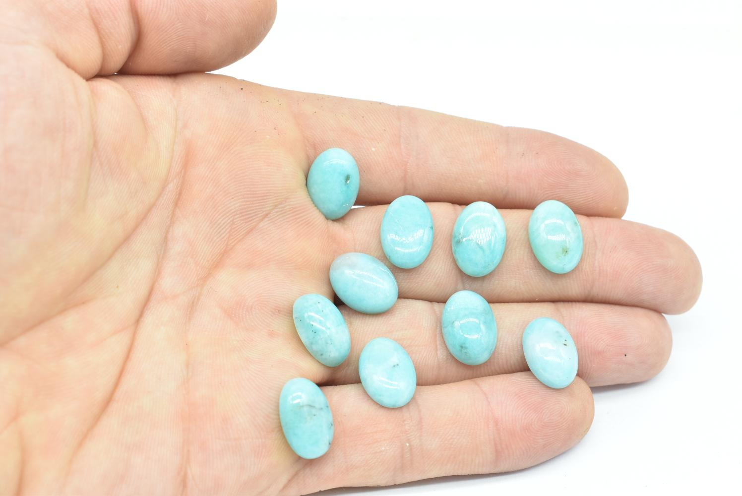 Oval Amazonite cabochon 14x10 mm