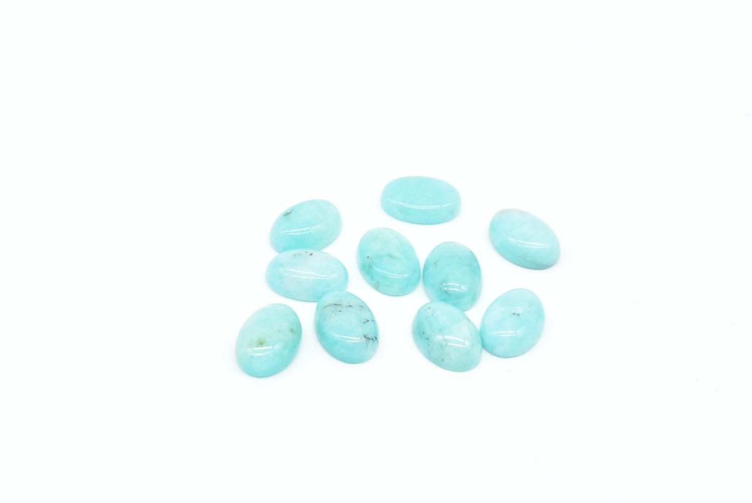 Oval Amazonite cabochon 14x10 mm