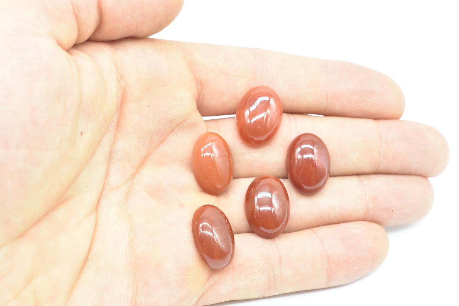 Orange Agate Cabochon Oval 18x13 mm