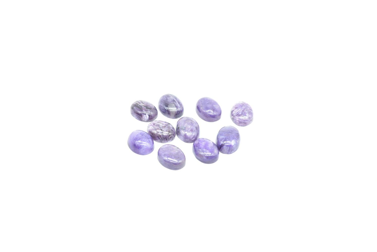 Oval Charoite cabochon 10x8 mm