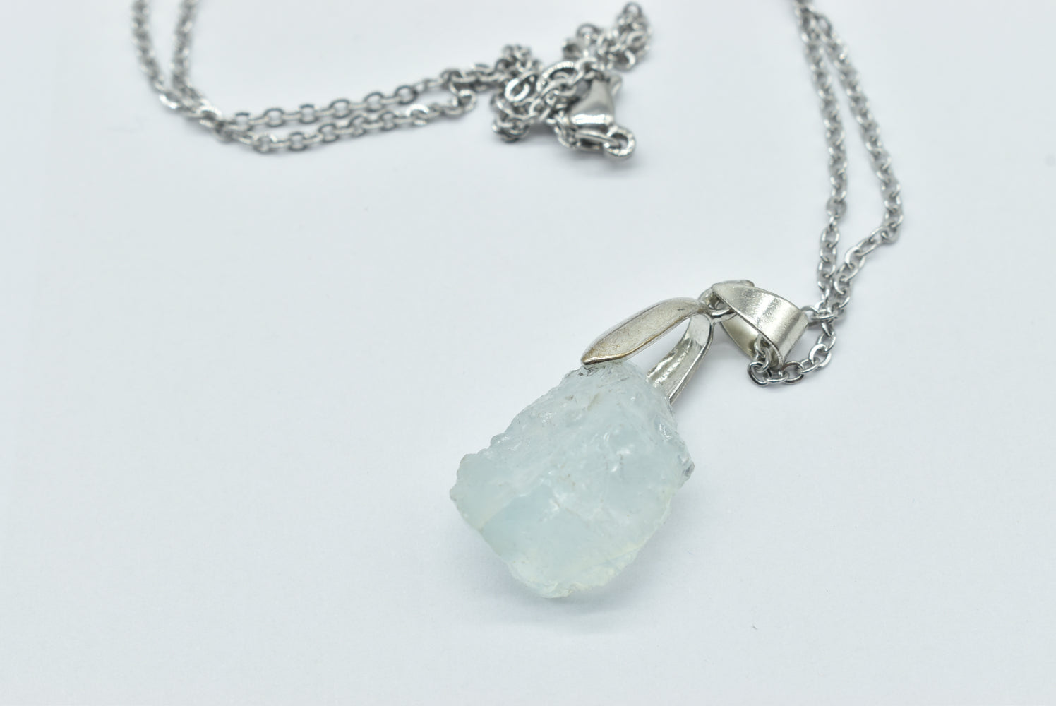 Raw Aquamarine Pendant