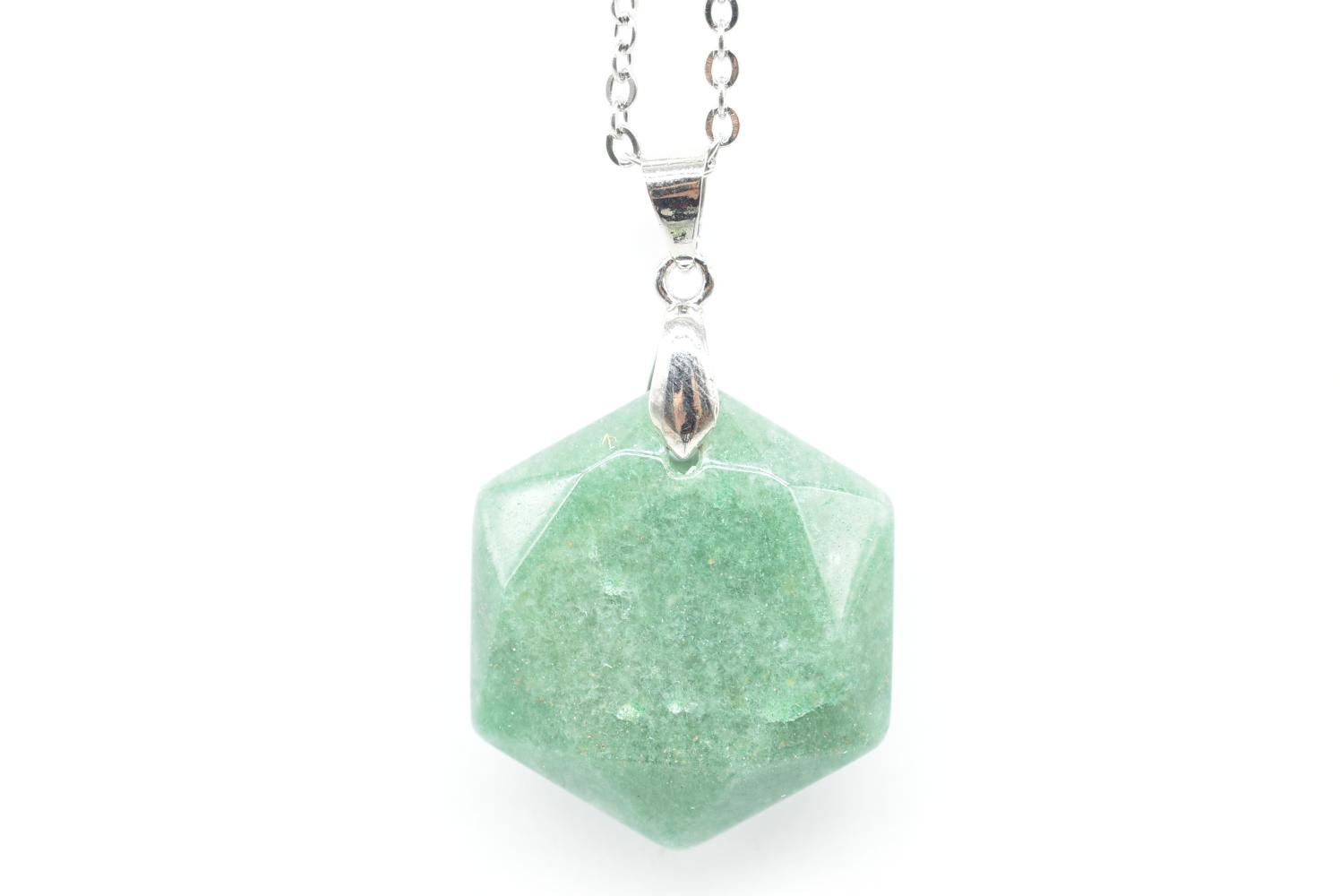 Aventurine Hexagon Pendant