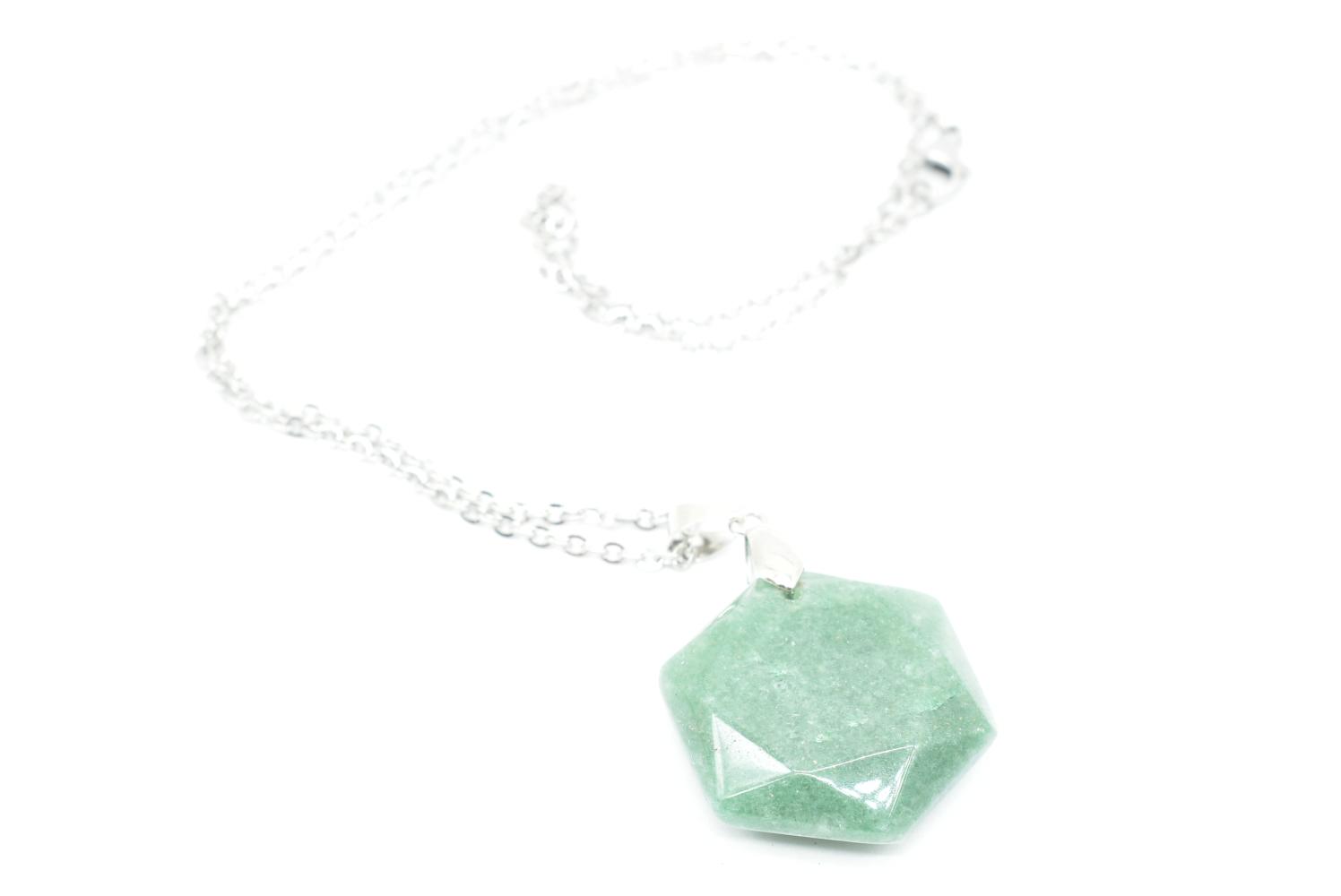 Aventurine Hexagon Pendant