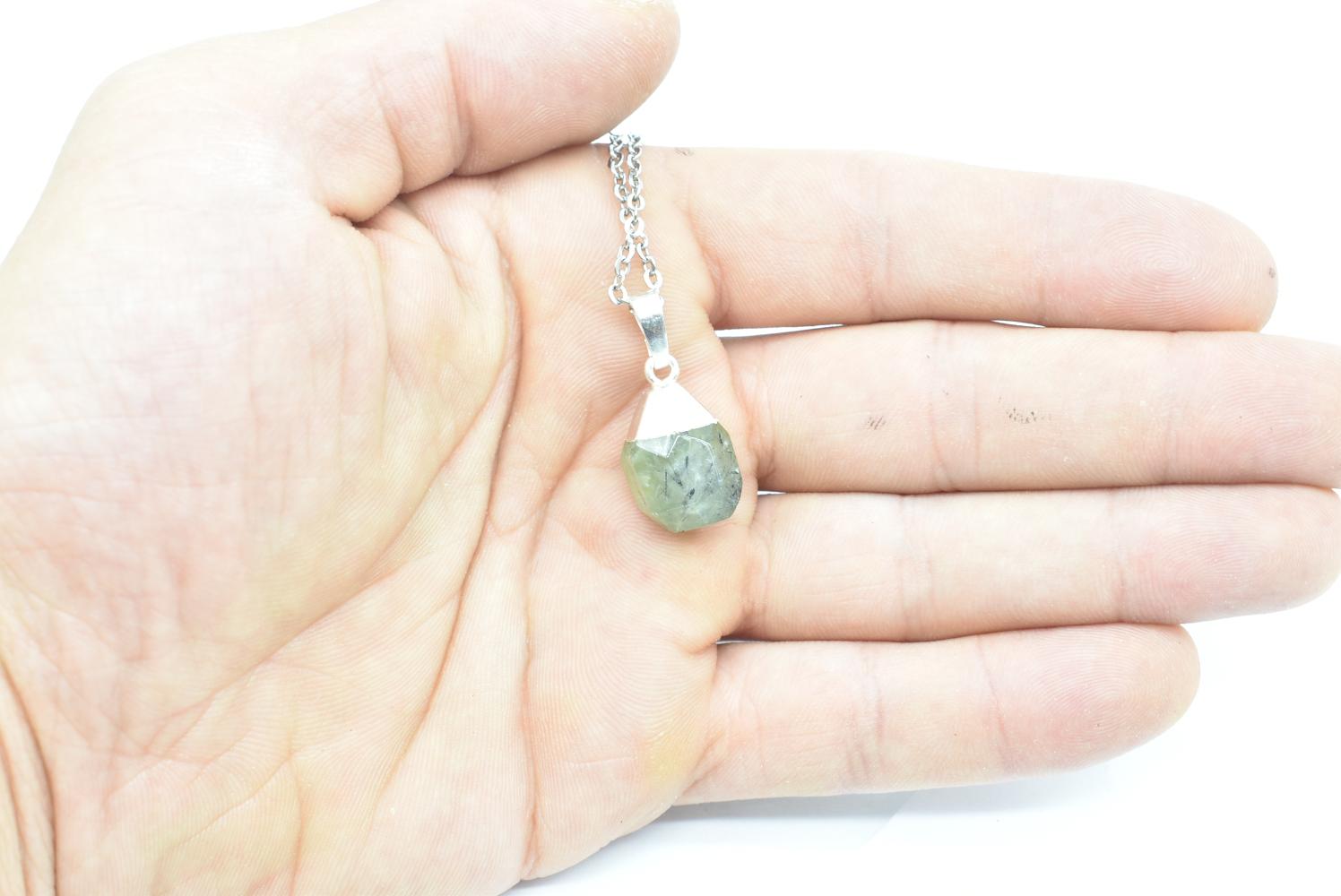 Prehnite Nugget Pendant