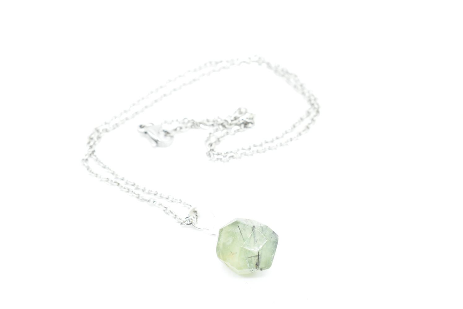 Prehnite Nugget Pendant