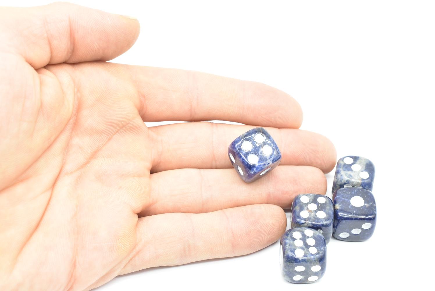 6-sided Sodalite Dice