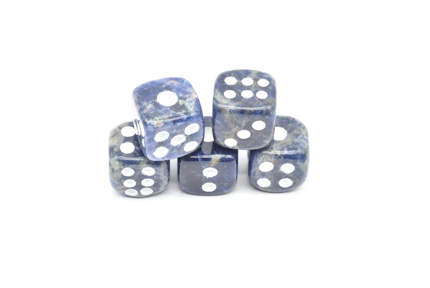 6-sided Sodalite Dice