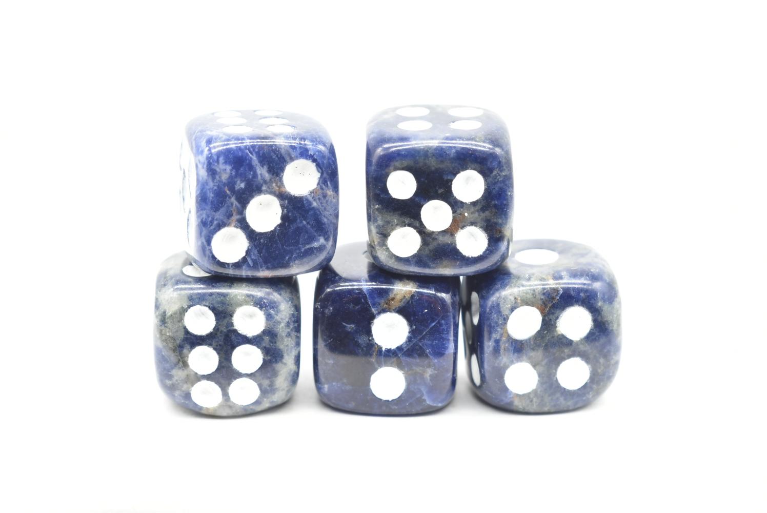 6-sided Sodalite Dice