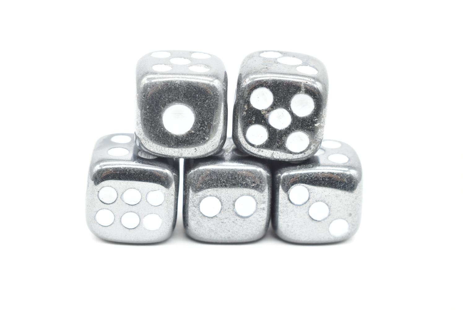 6-sided Hematite Dice