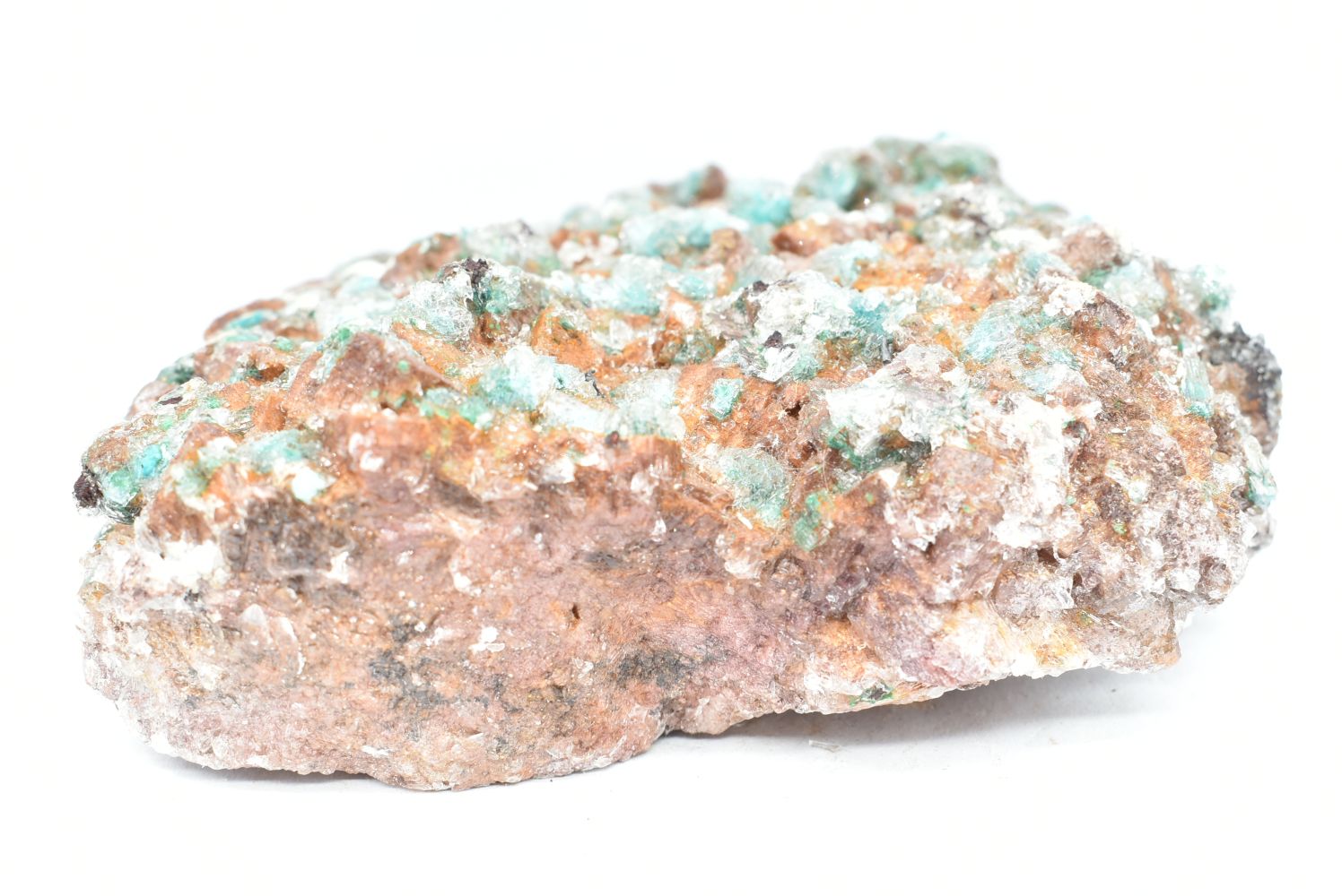 Dolomite with devillin, malachite and chalk