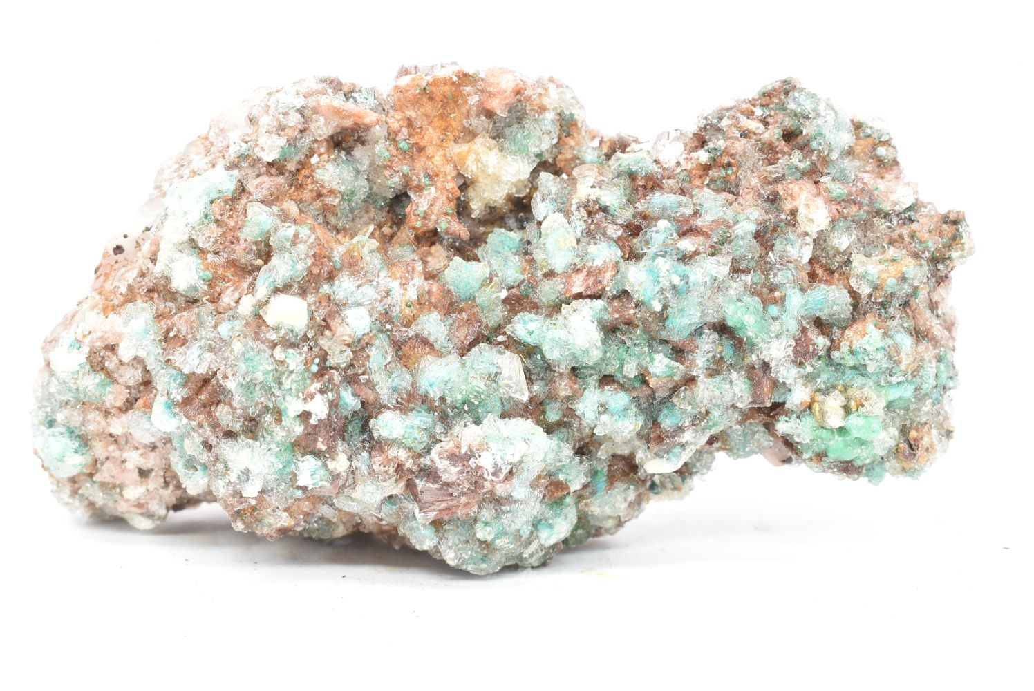 Dolomite with devillin, malachite and chalk