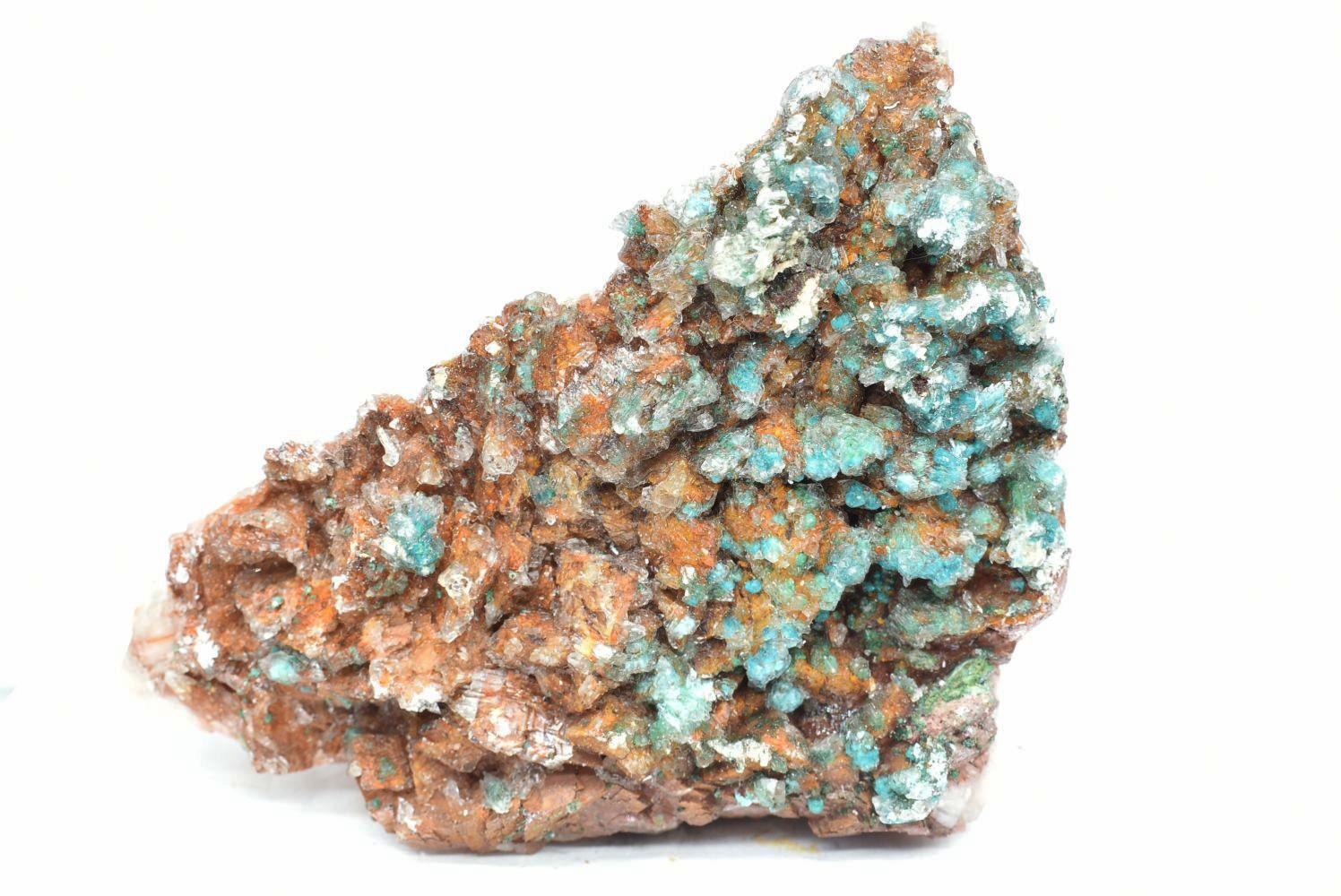 Dolomite with devillin, malachite and chalk