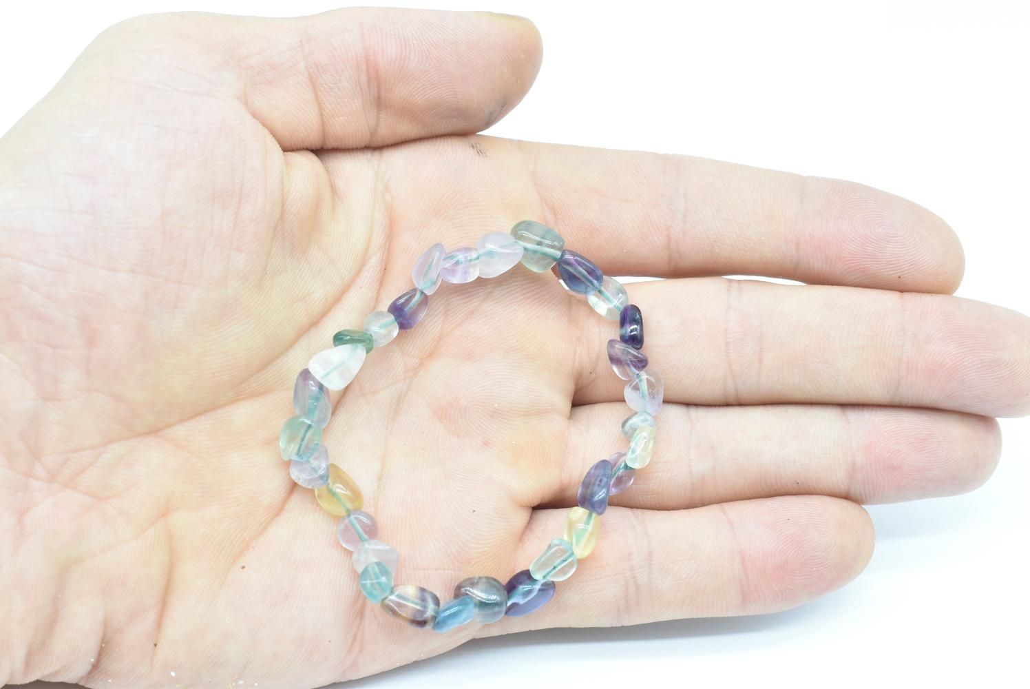 Bracciale con pepite di Fluorite