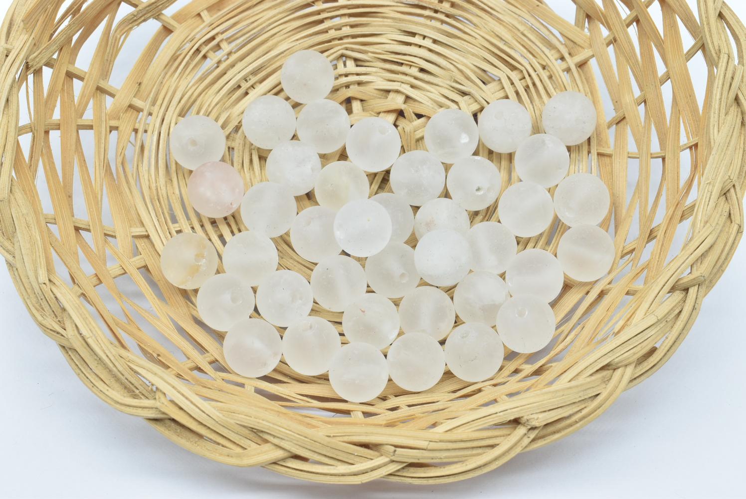 Perline di Quarzo Ialino 10 mm Forate - 5 Perline