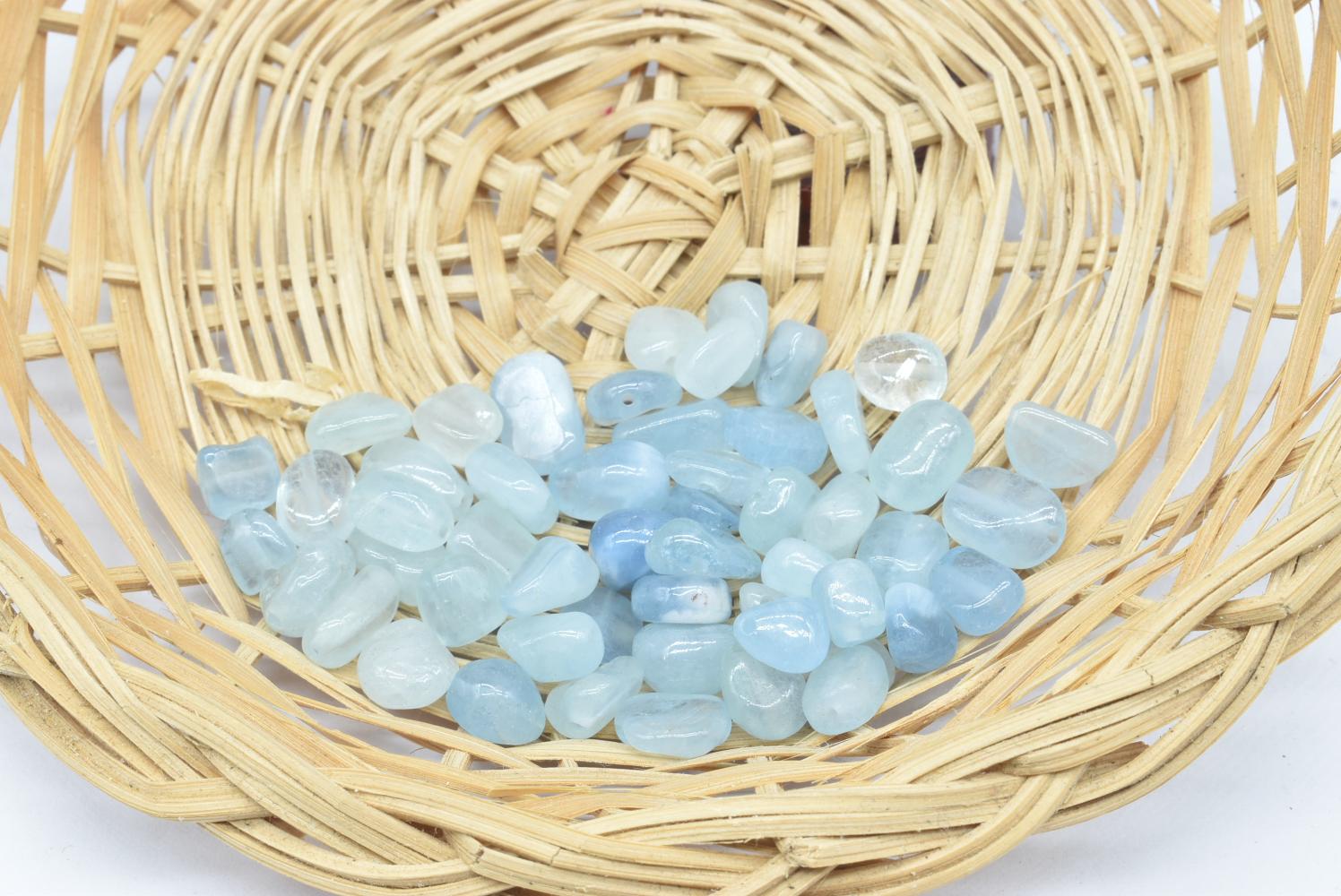 Perline di Acquamarina 6-12mm Forate - 2 Perline