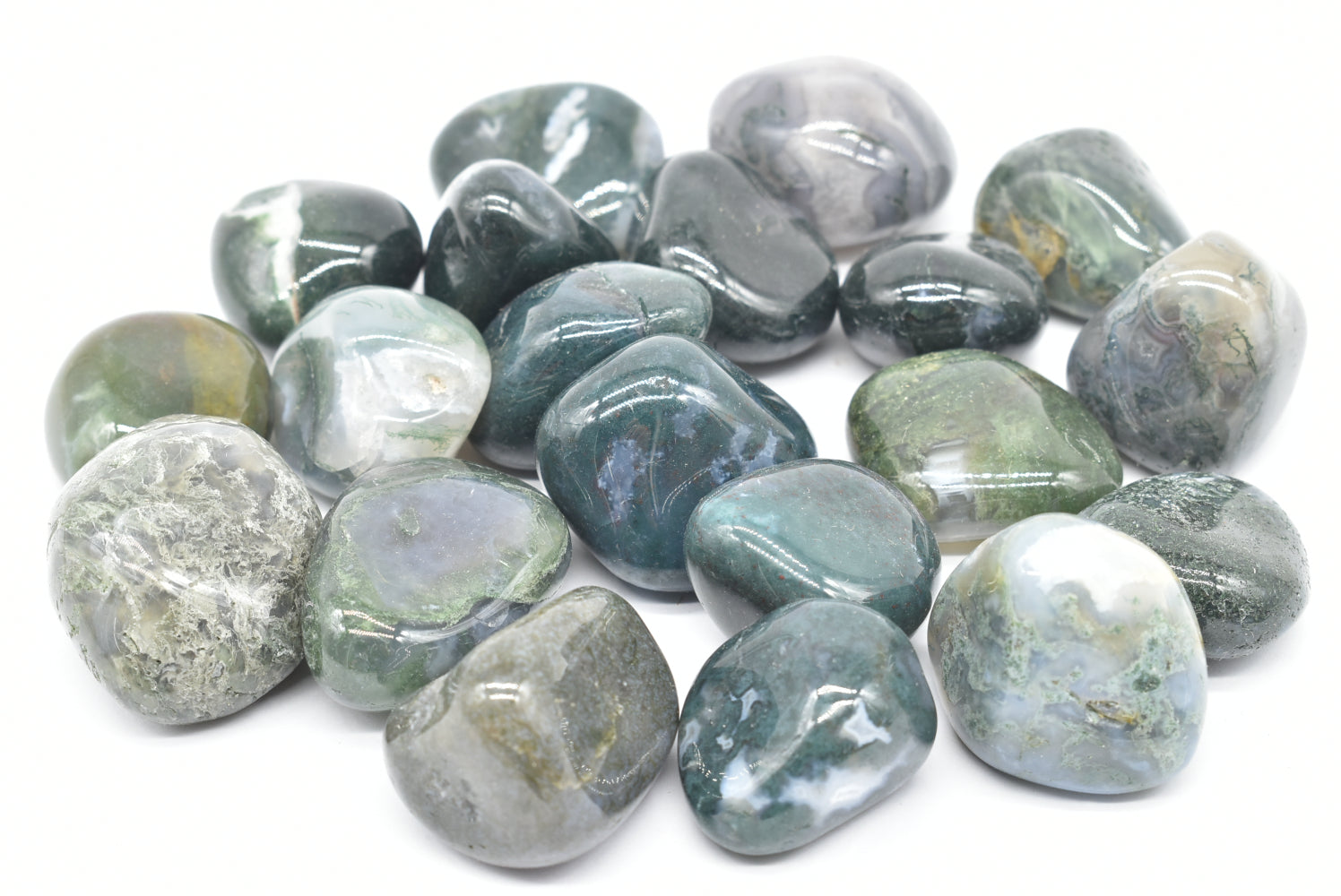 Tumbled Moss Agate