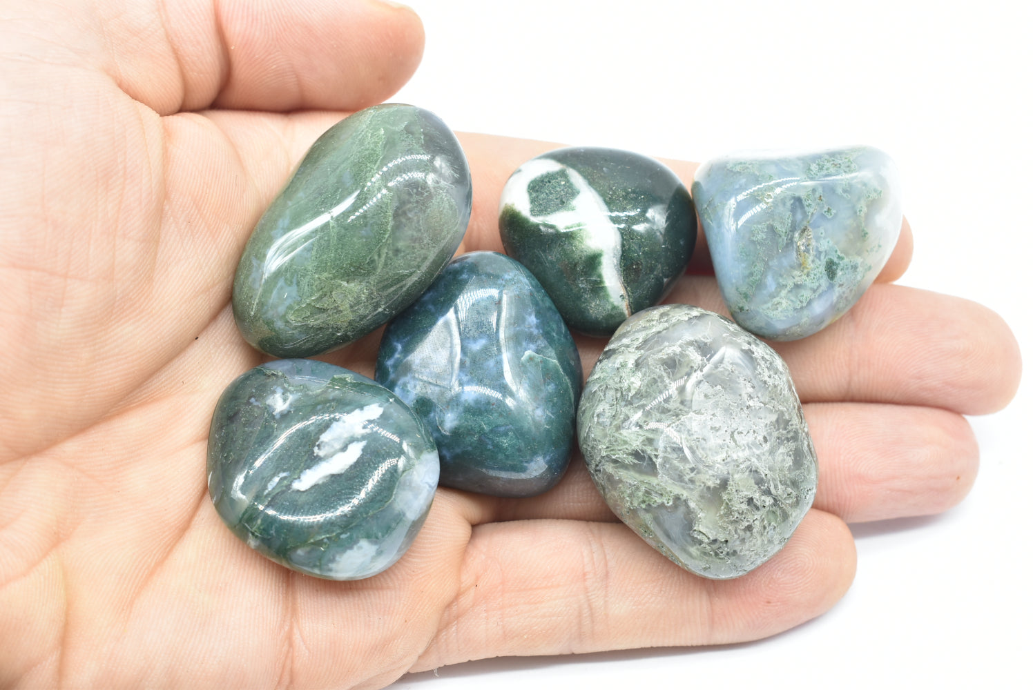 Tumbled Moss Agate