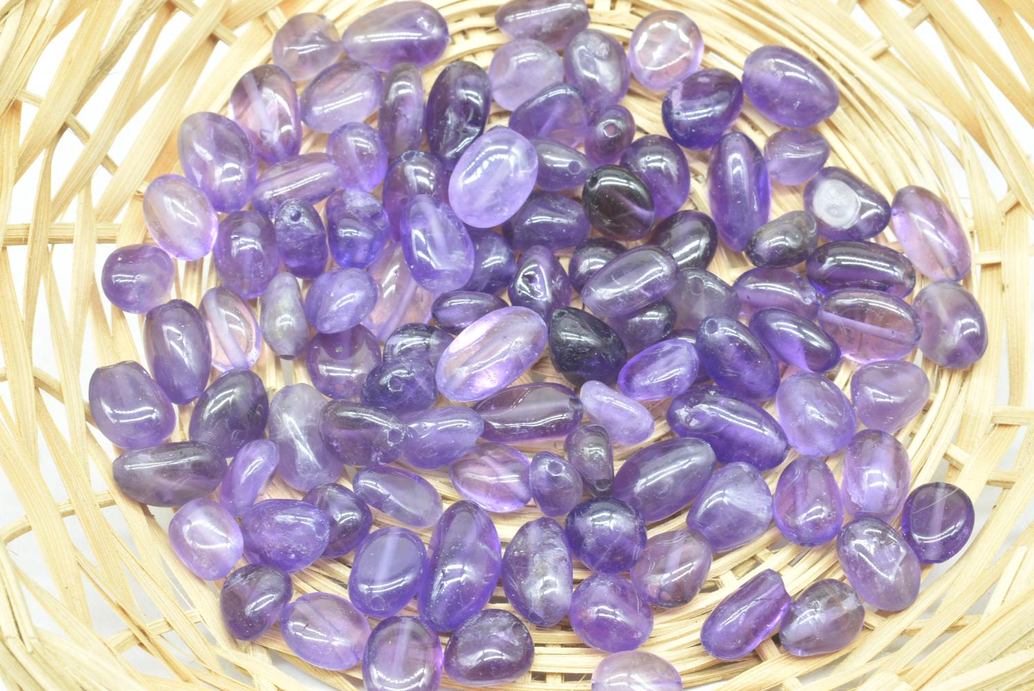 Perline di Ametista 5-10 mm Forate - 5 Perline