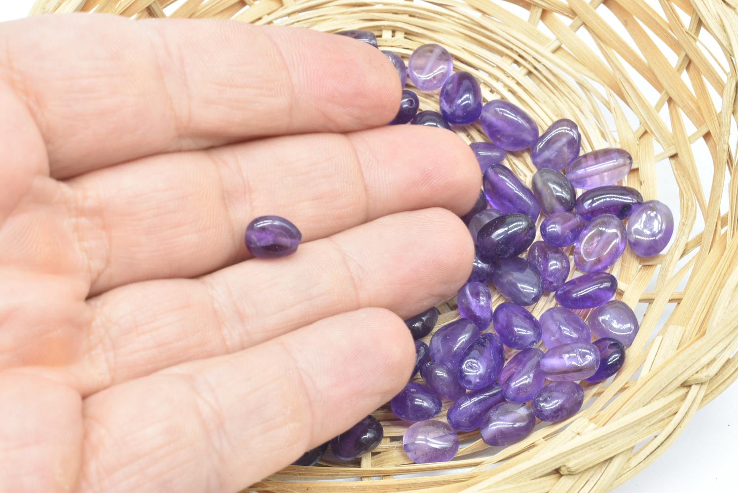 Perline di Ametista 5-10 mm Forate - 5 Perline