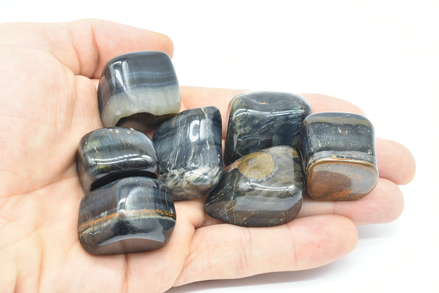 Blue Tiger's Eye Tumbled Quality B (Hawk's Eye)