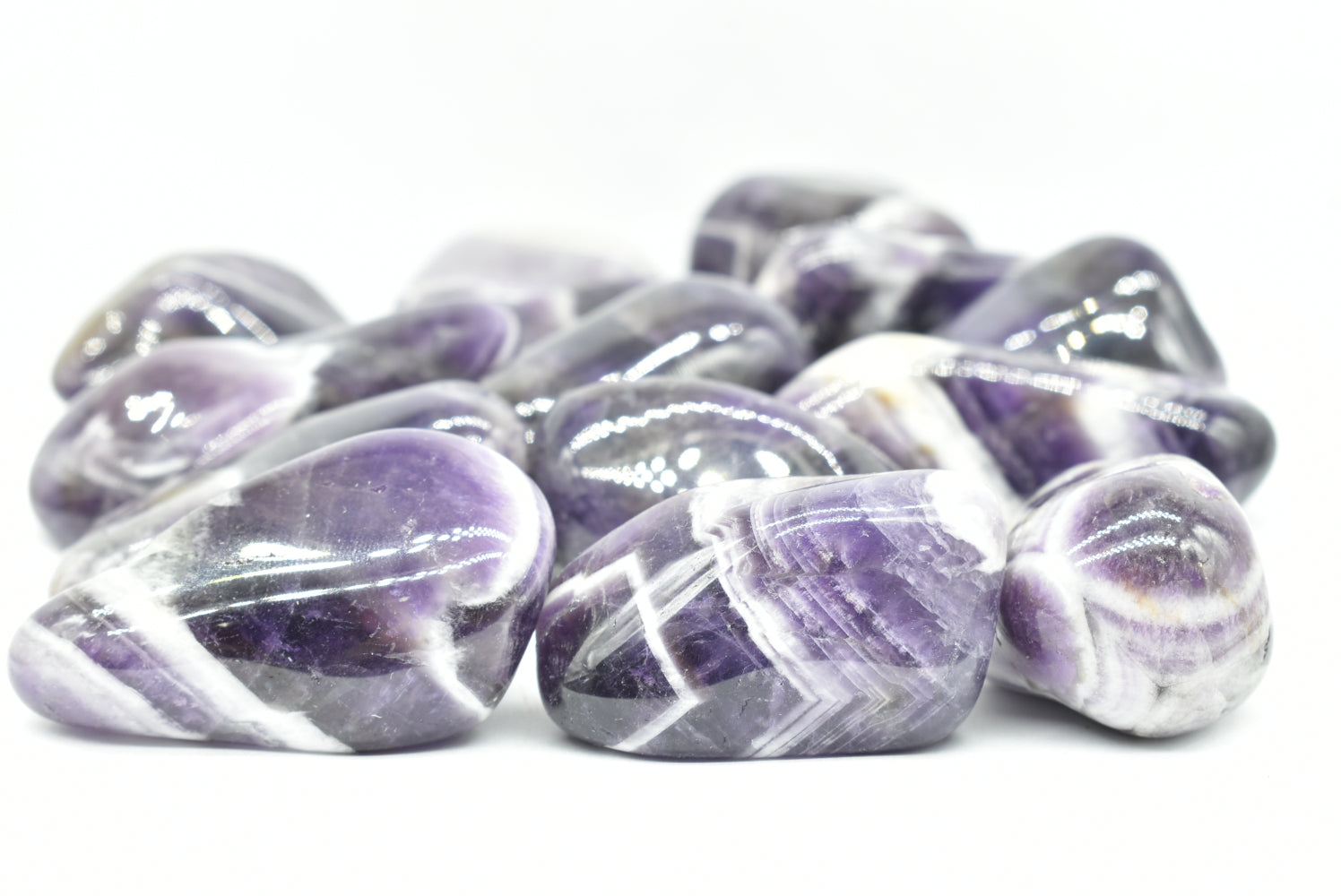 Tumbled Chevron Amethyst