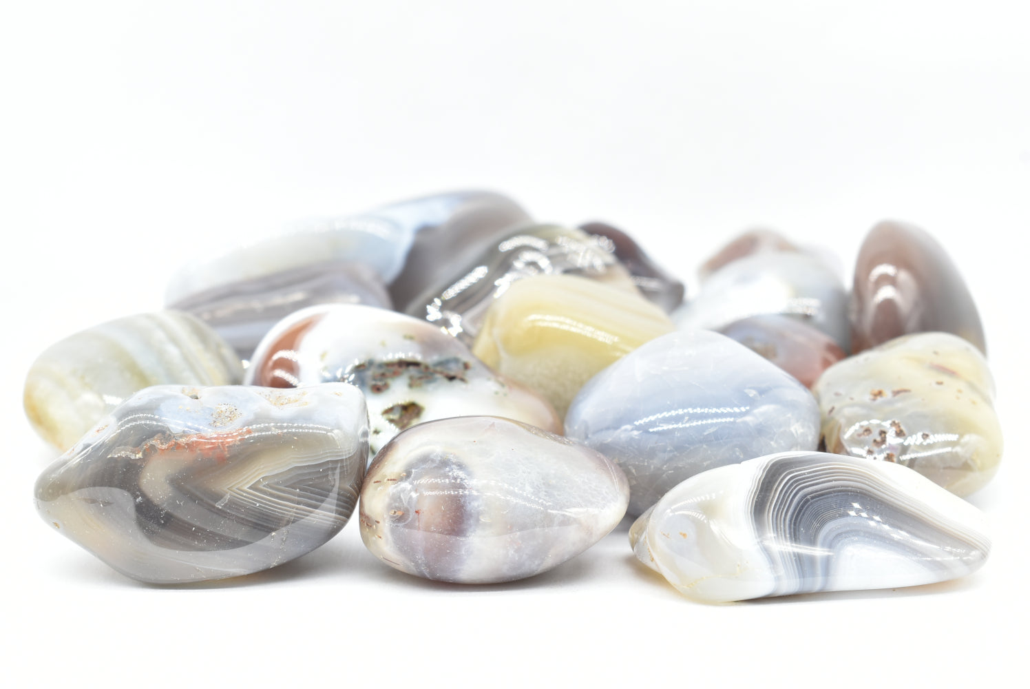 Tumbled Gray Agate from Botswana