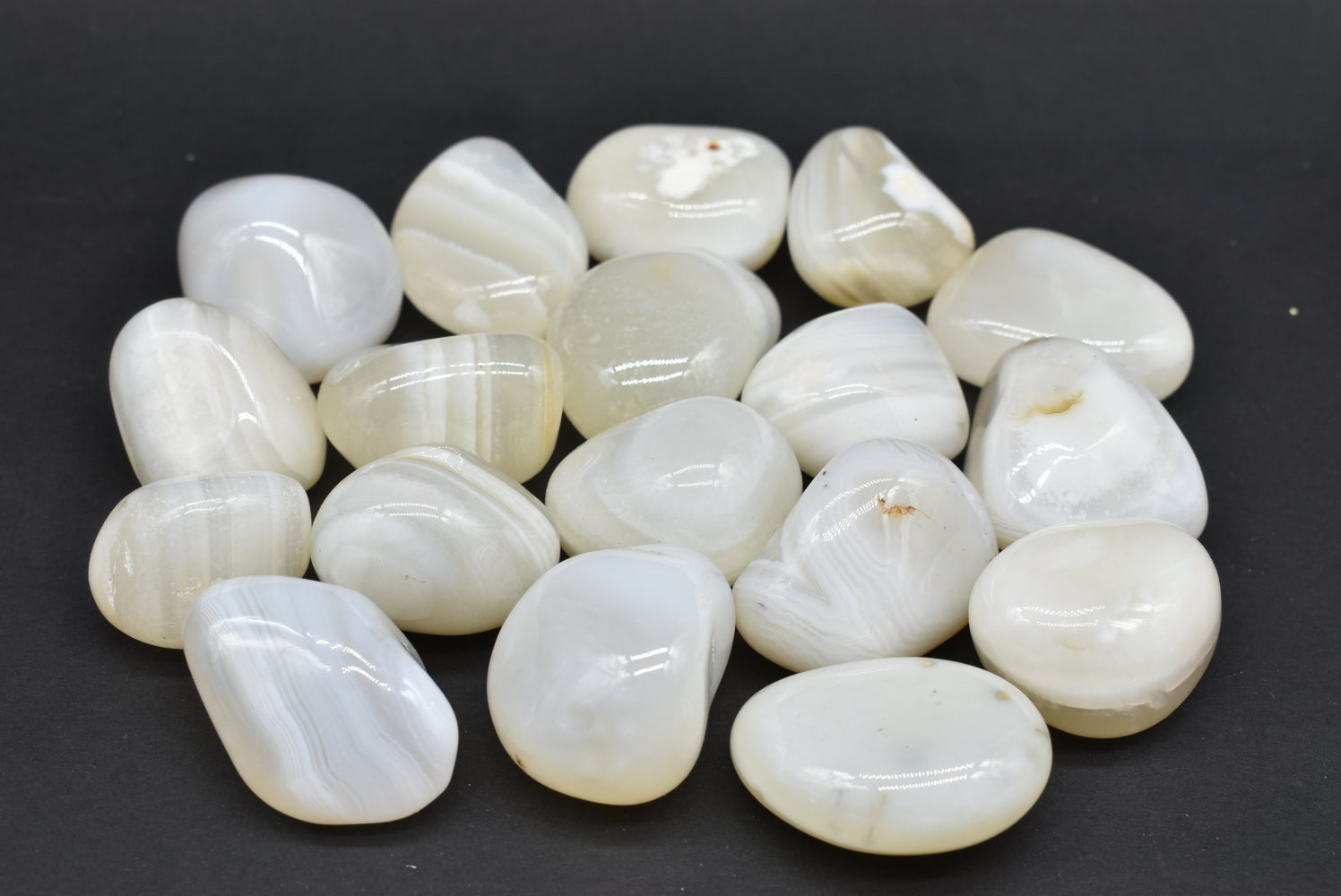 Tumbled White Agate