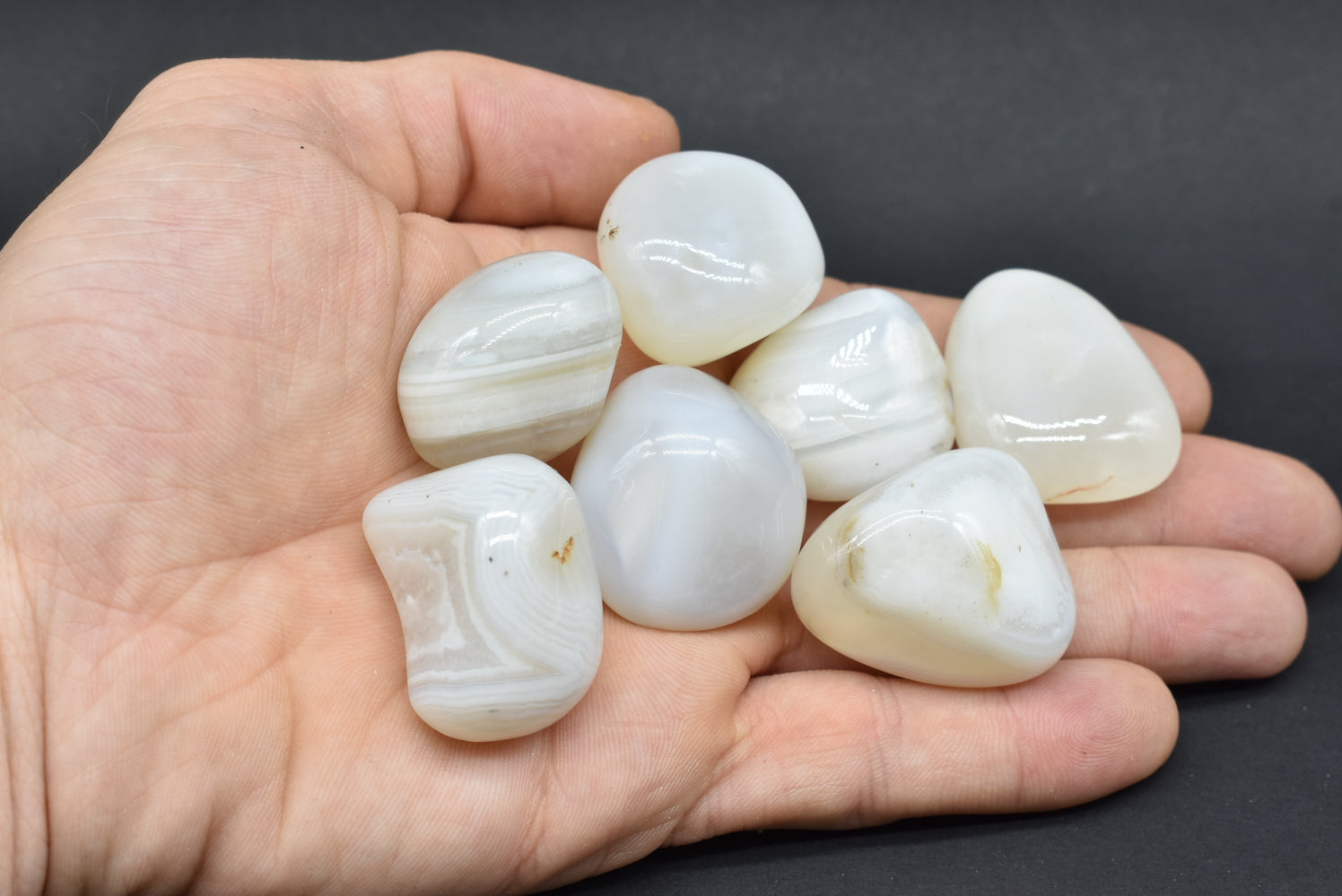 Tumbled White Agate