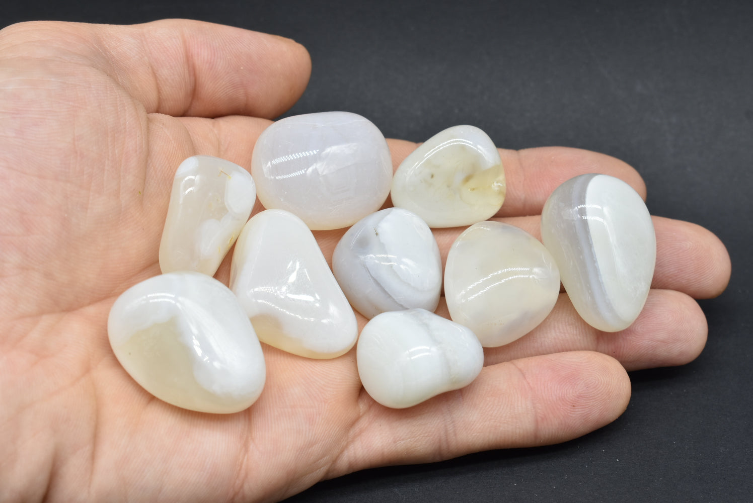 Small Tumbled White Agate