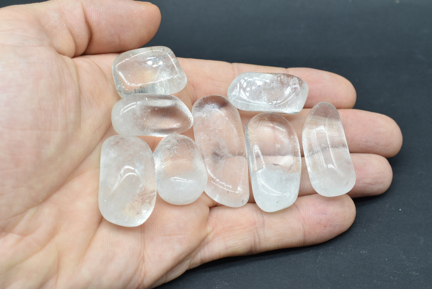 Oval Tumbled Clear Quartz