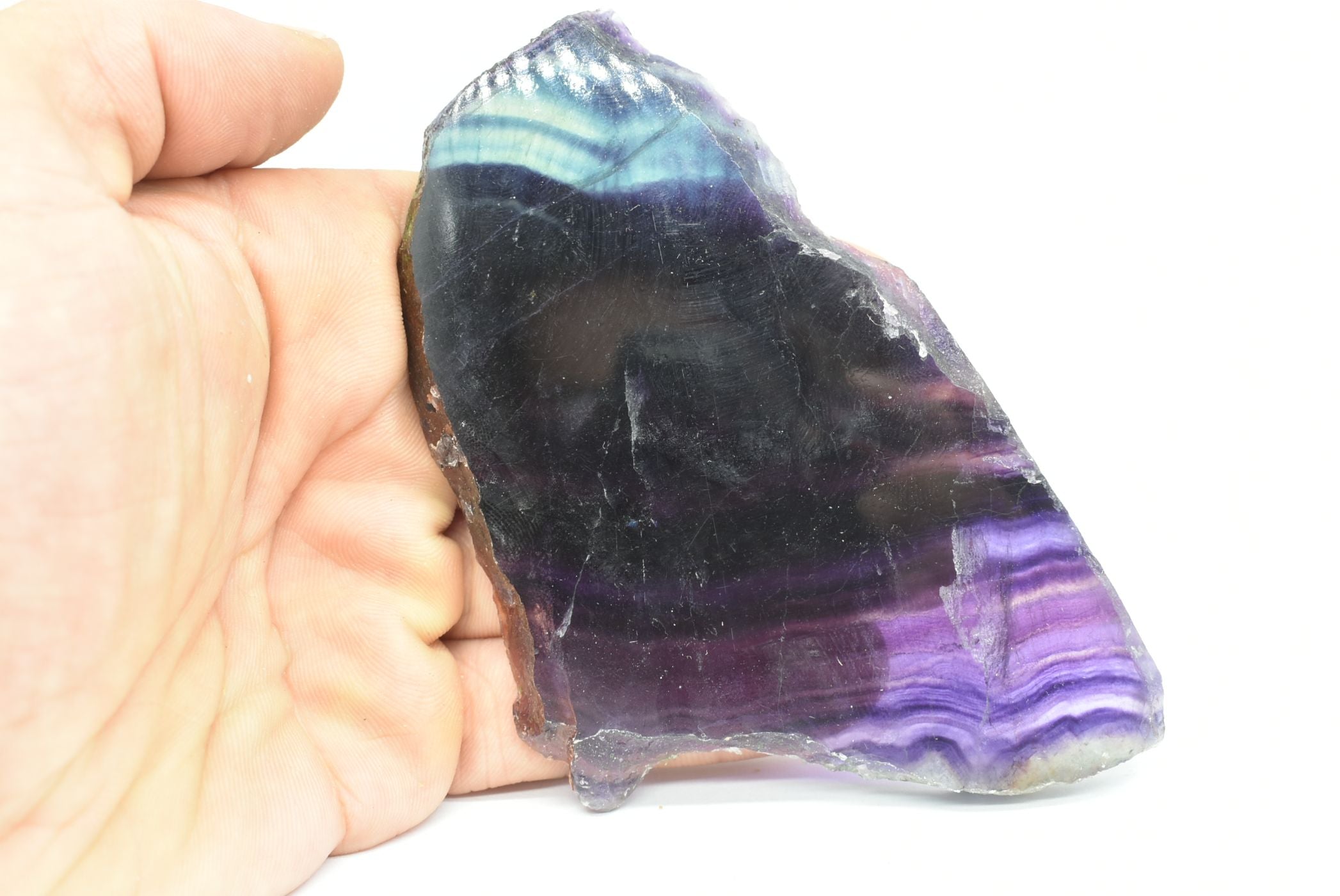 Fetta di Fluorite Arcobaleno