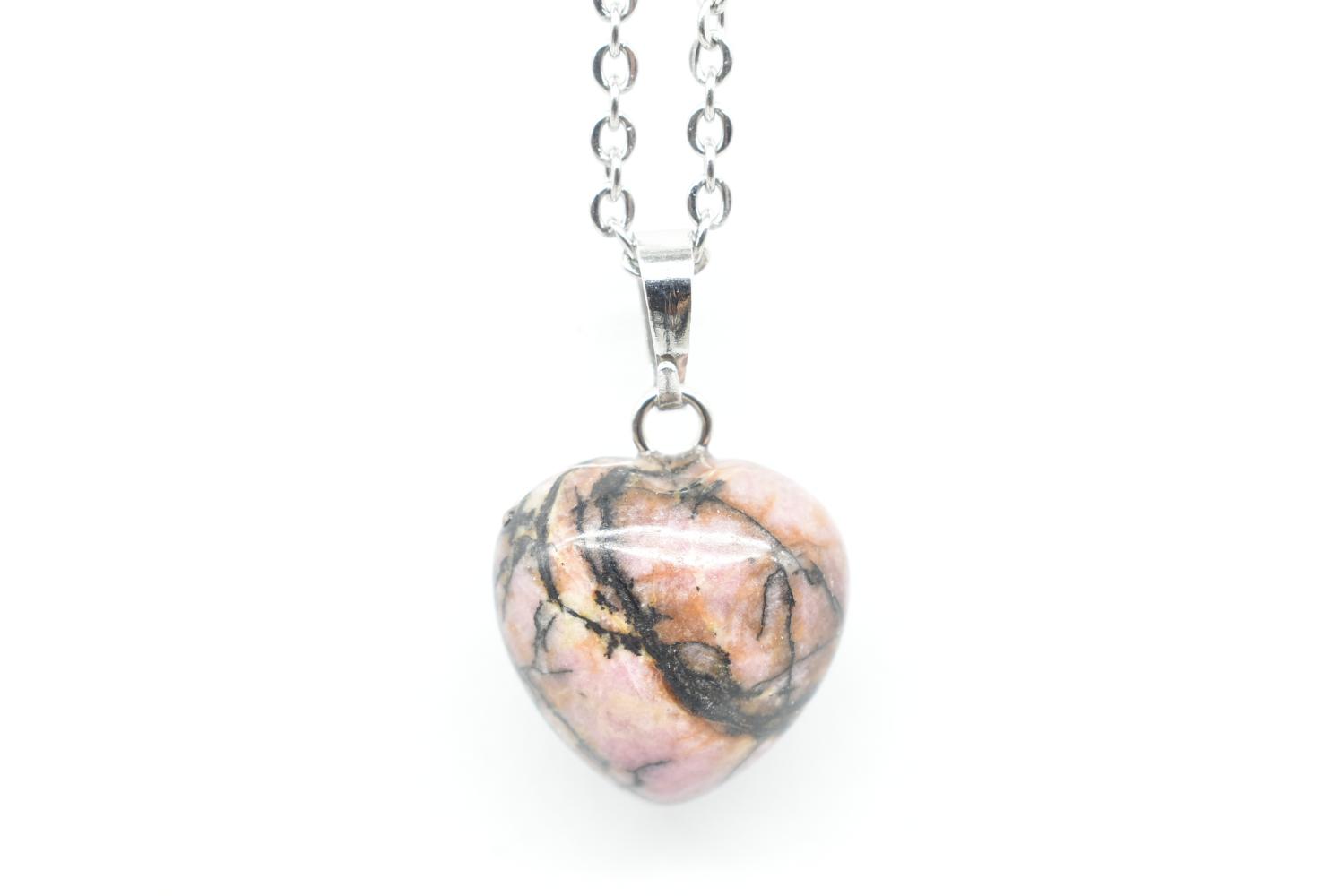 Rhodonite Heart Pendant