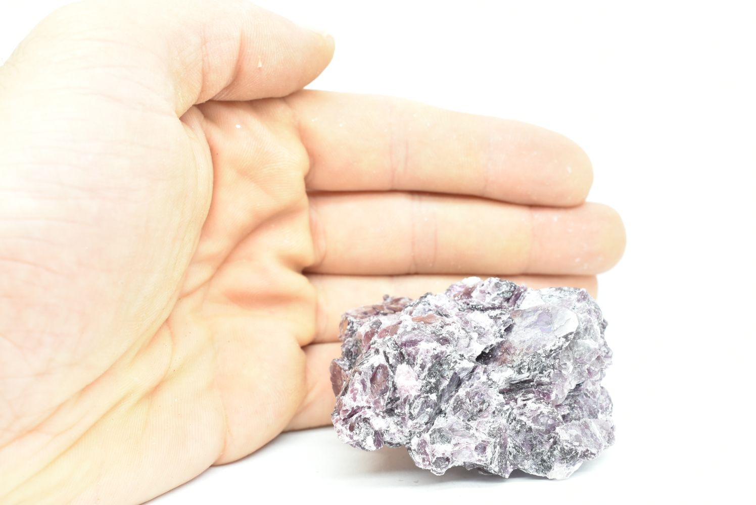 Lepidolite crystals