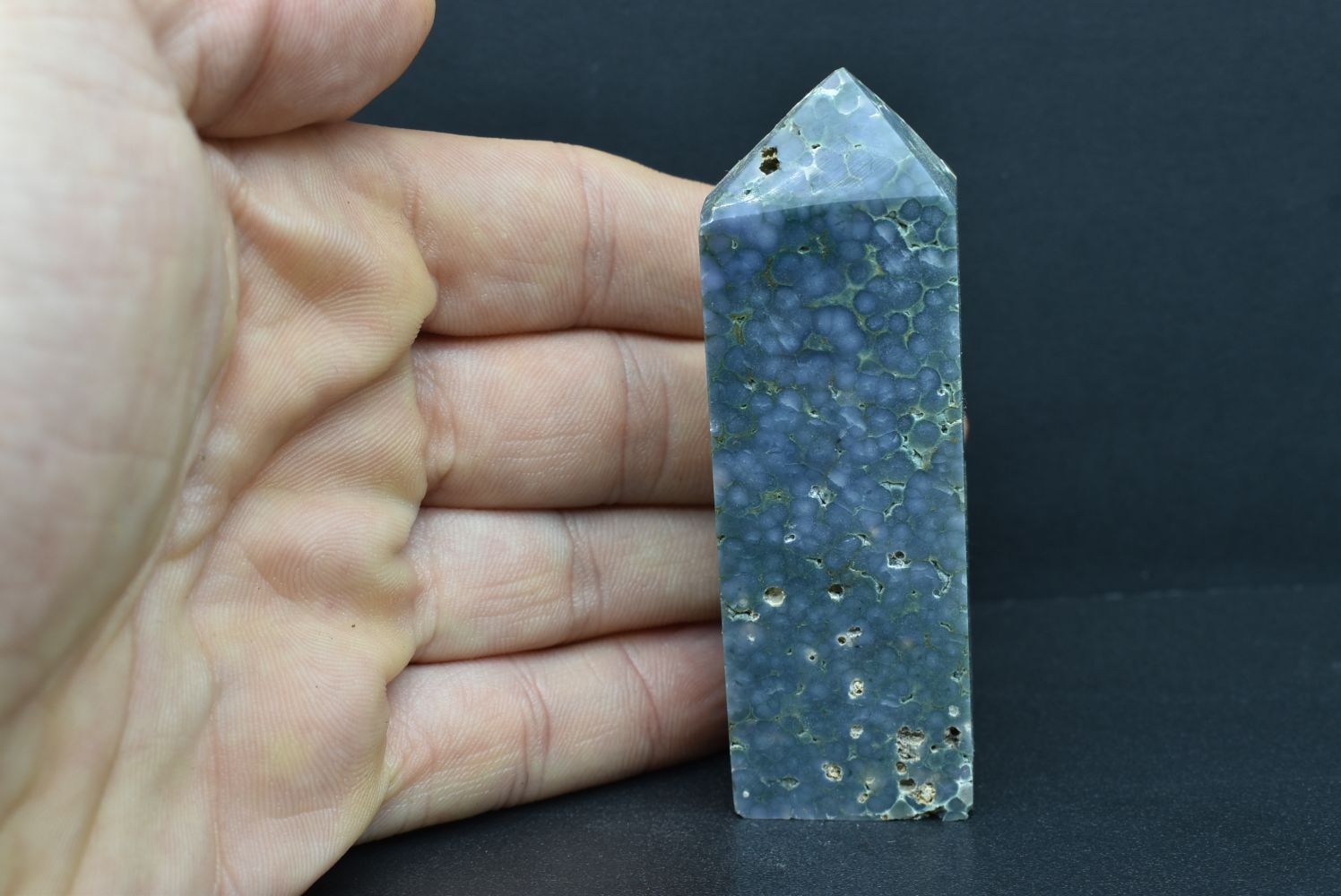 Agate Cluster Obelisk 7.8 cm