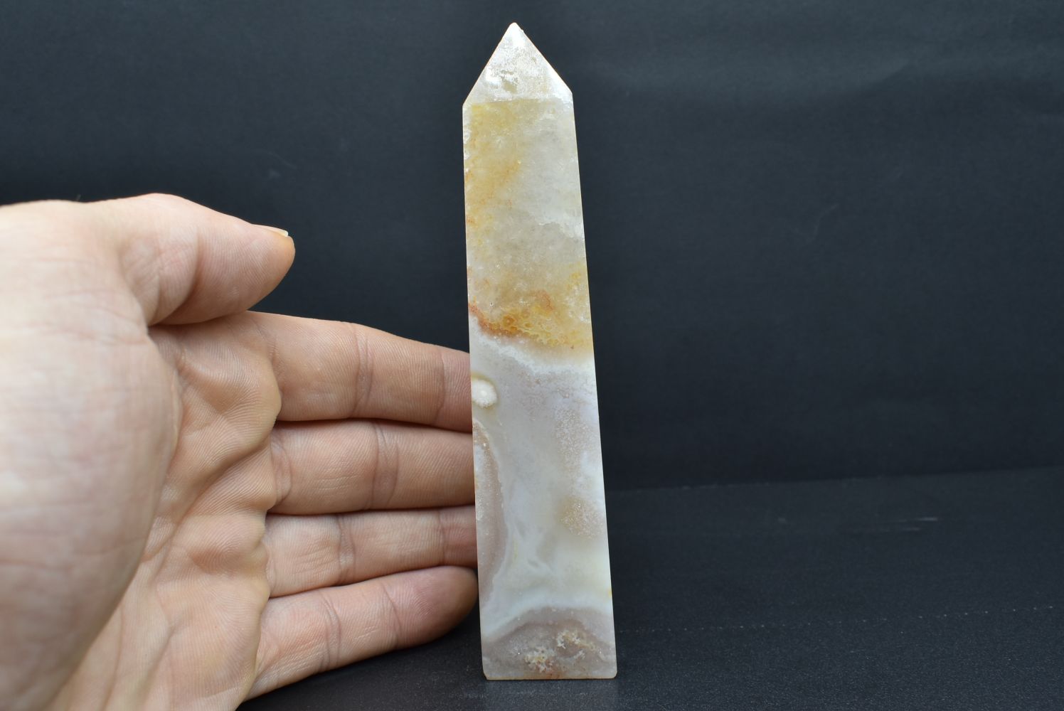 Sakura Agate Obelisk 12.8 cm