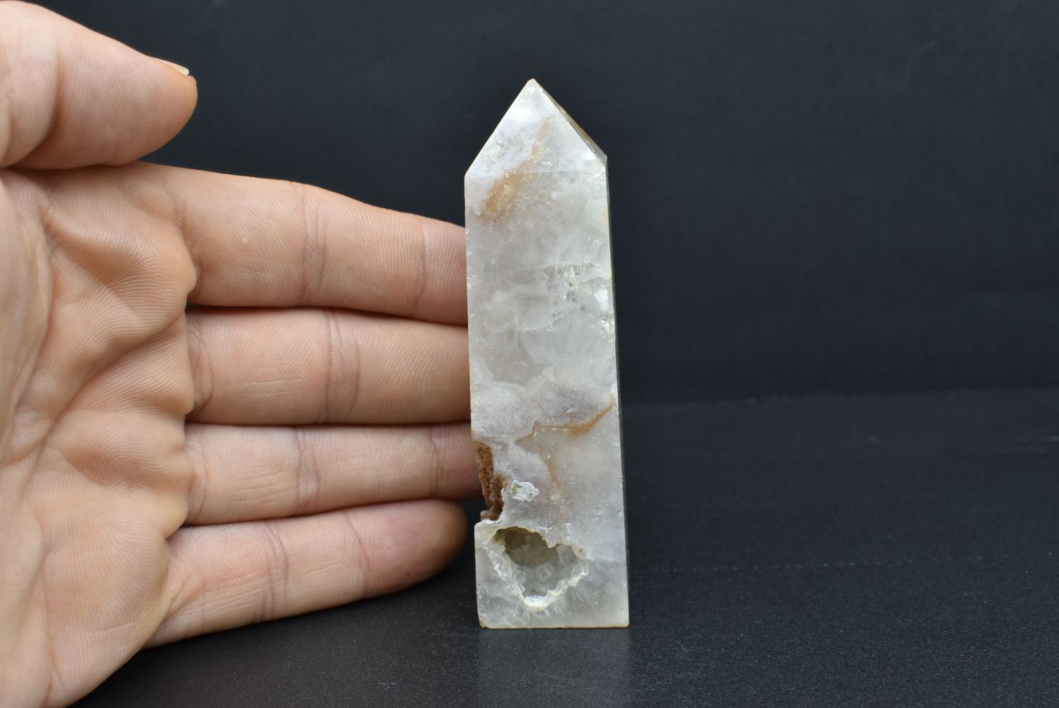 Sakura Agate Obelisk 8.7 cm