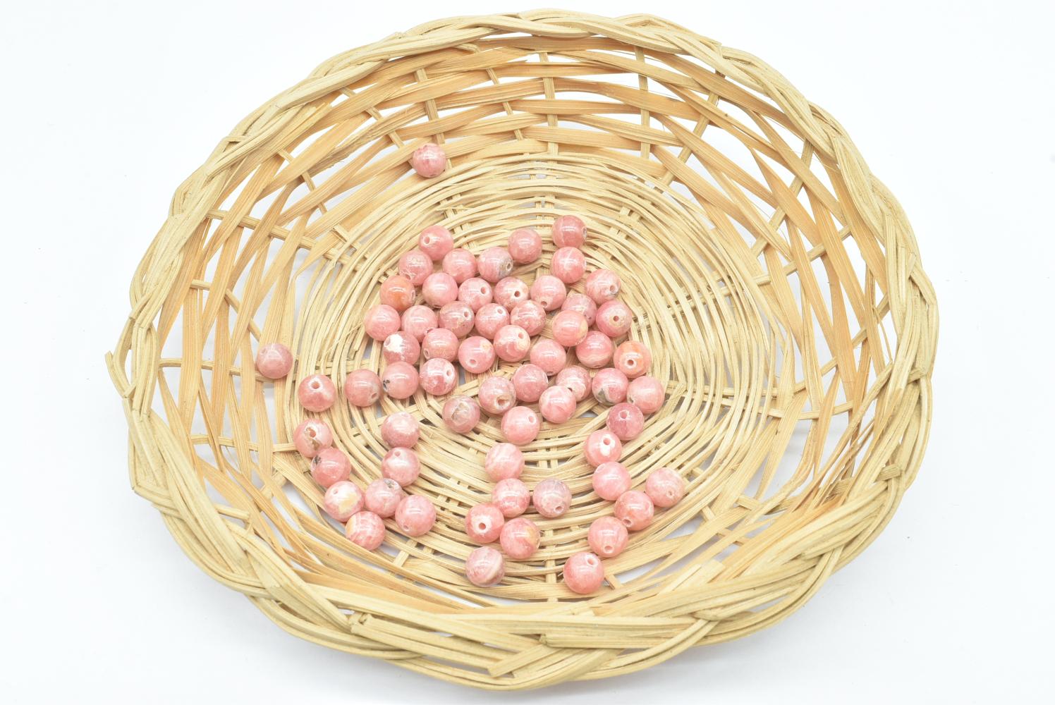 Perline di Rodocrosite 6 mm Forate - 1 Pezzo