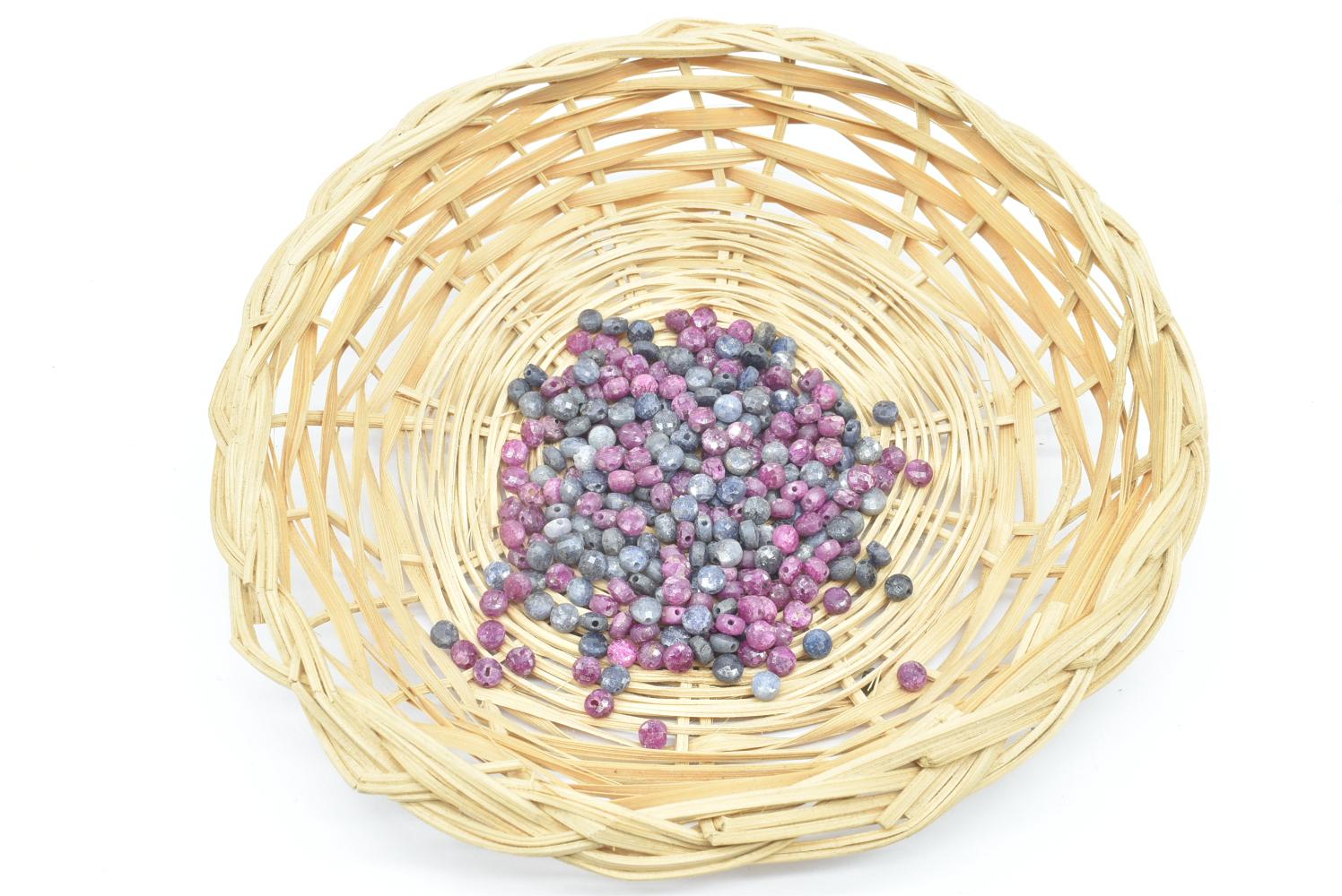 Perline di Rubino 4 mm Forate - 5 Perline