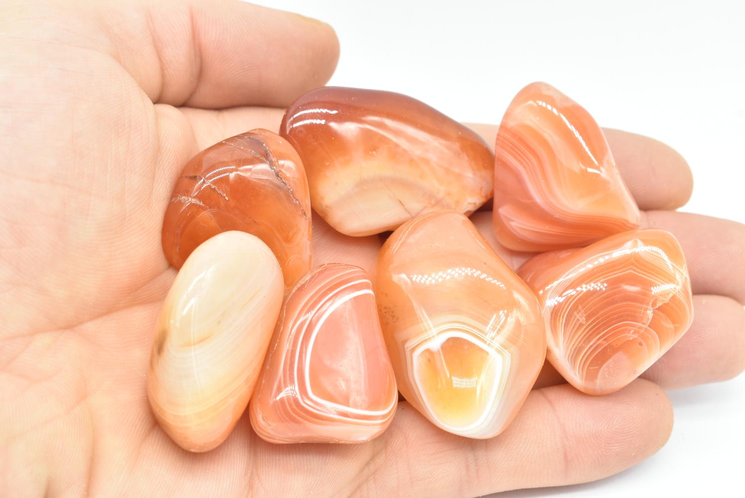 Botswana Tumbled Orange Agate 3-4 cm