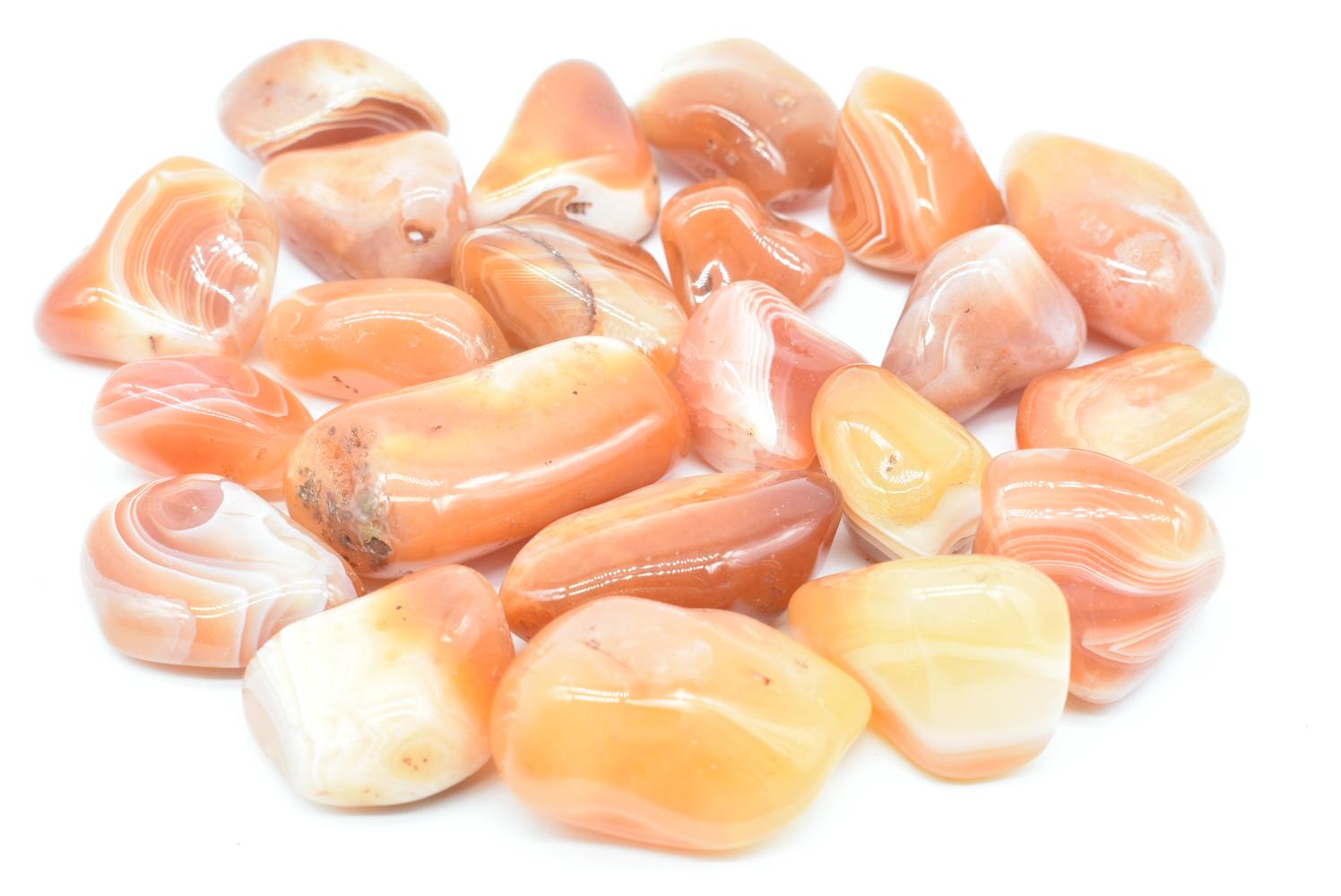 Botswana Tumbled Orange Agate 3-4 cm