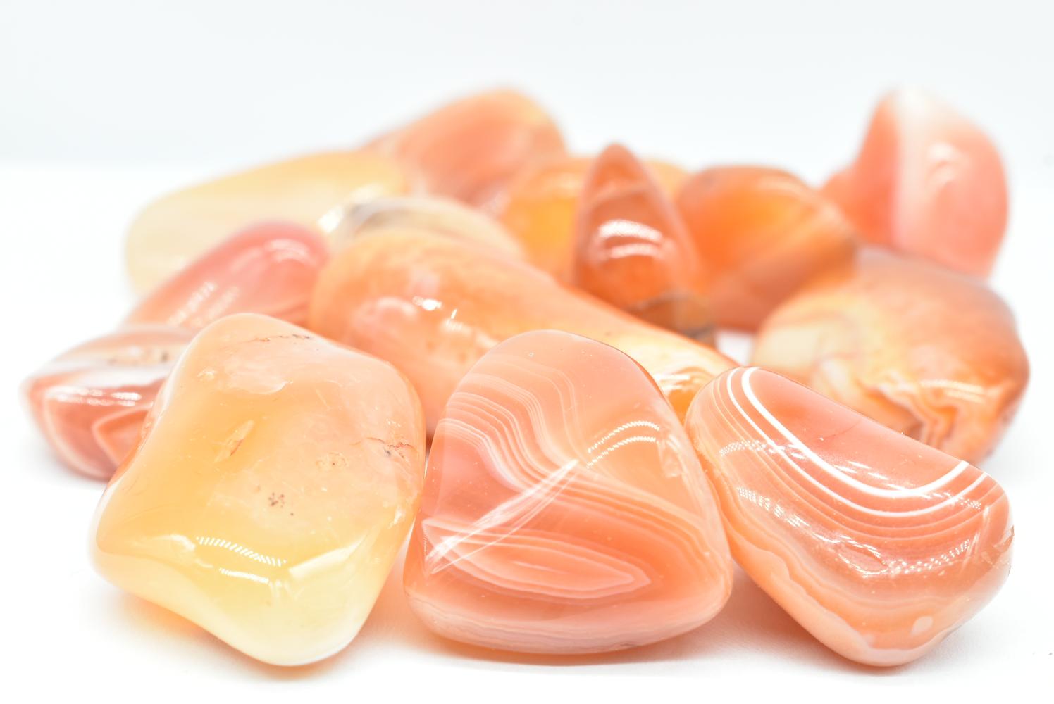 Botswana Tumbled Orange Agate 3-4 cm