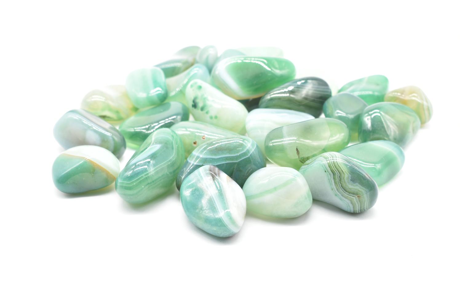 Green Agate (Dye) Tumbled Small