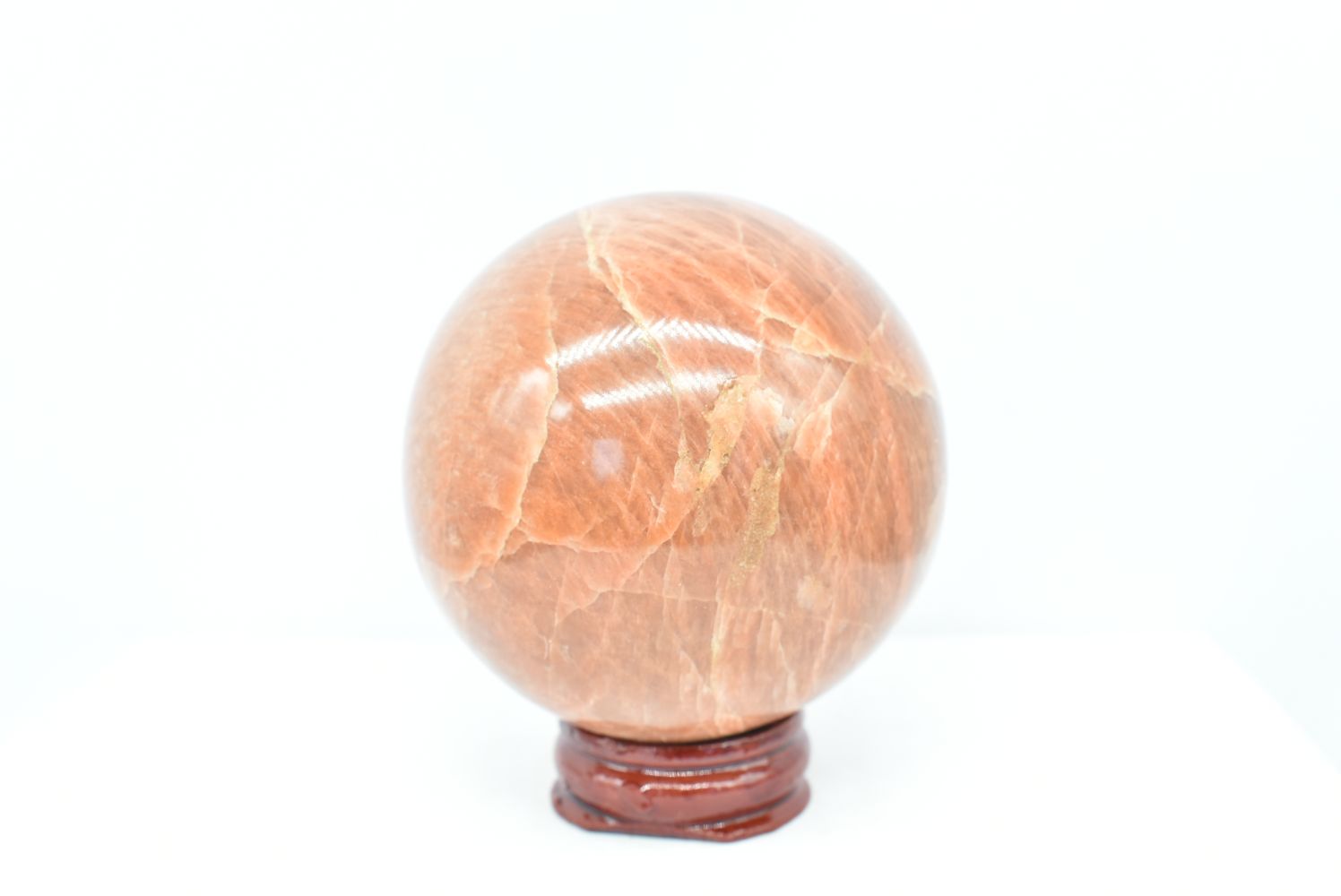 Sfera di Pietra di Luna Arancio 6.3 cm