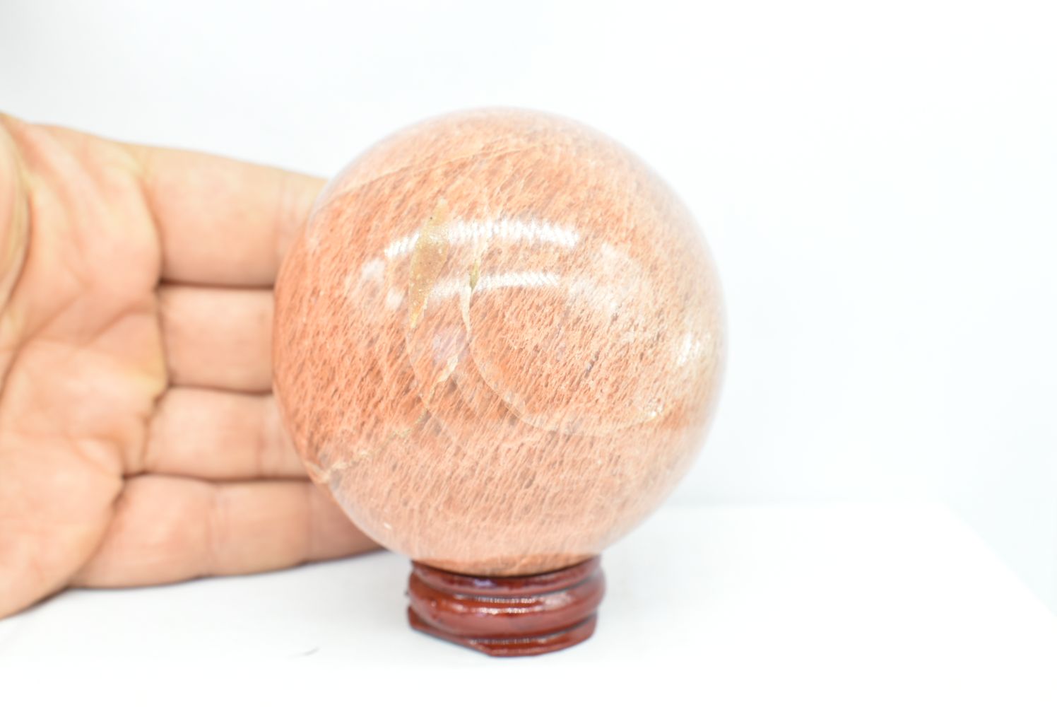 Sfera di Pietra di Luna Arancio 6.8 cm