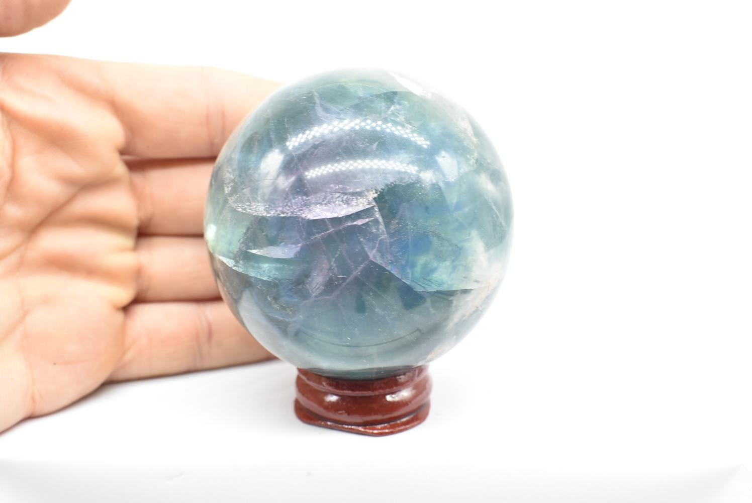 Sfera di Fluorite Arcobaleno 6.3 cm