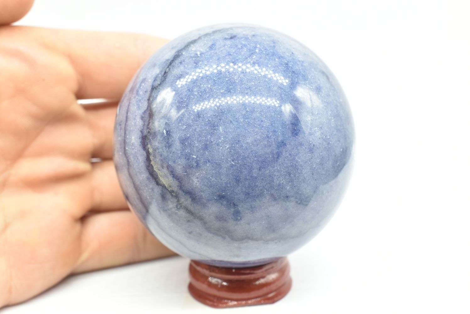 Sfera di Quarzo Blu 6.6 cm