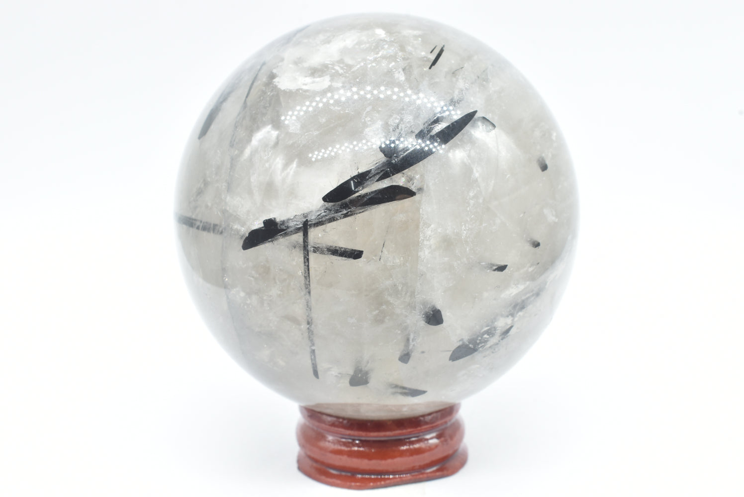 Sfera di Quarzo Tormalinato 6.9 cm