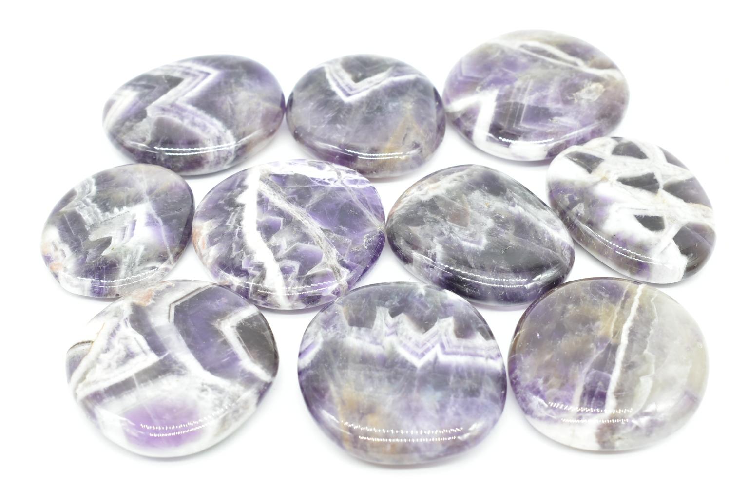 Amethyst Chevron Flat Tumbled