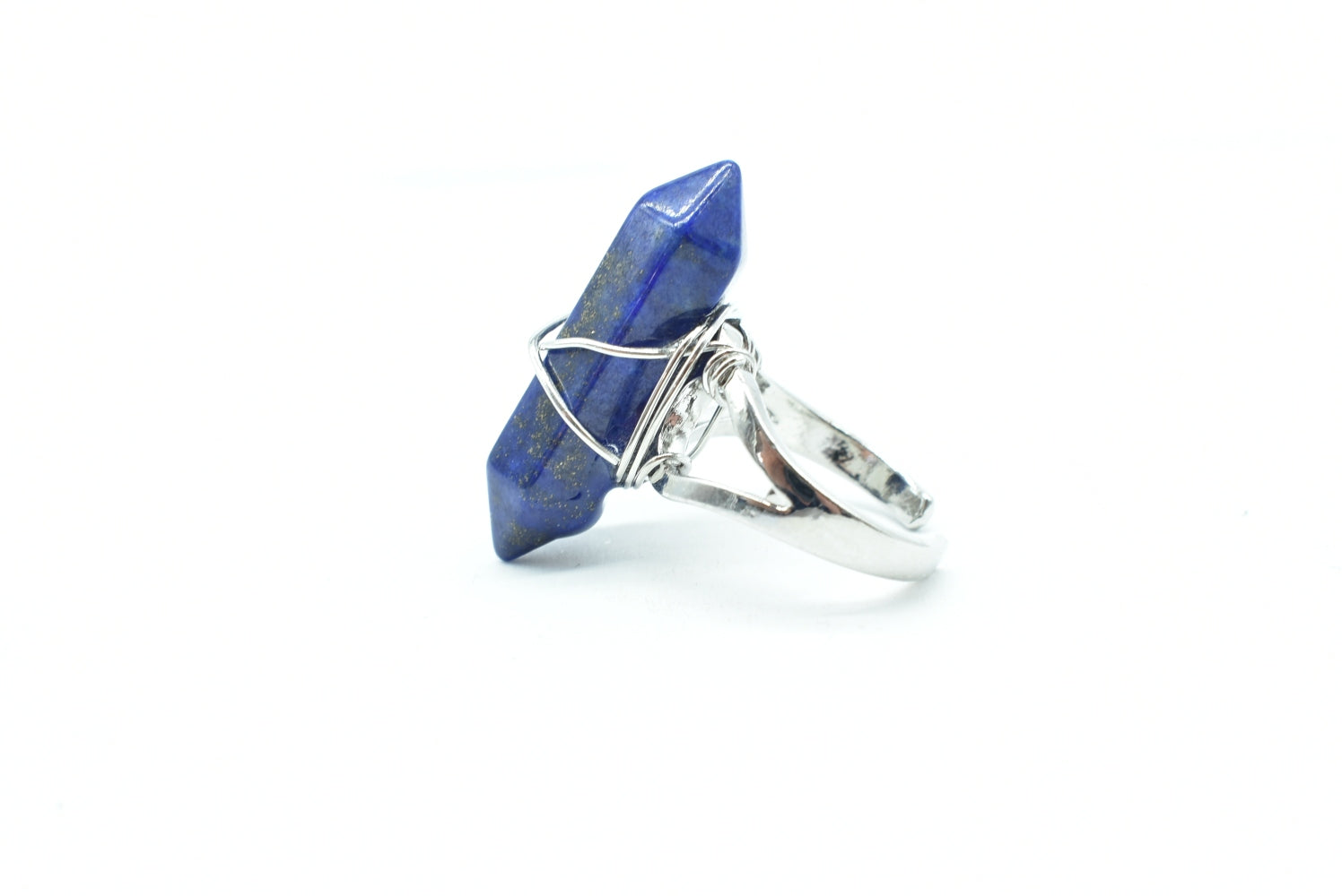 Adjustable Lapis Lazuli tip ring